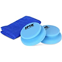 SPTA kit de almohadilla para pulir a mano- 2 Pcs 100 x 120 mm- aplicador- almohadillas de mano con manija circundante y…